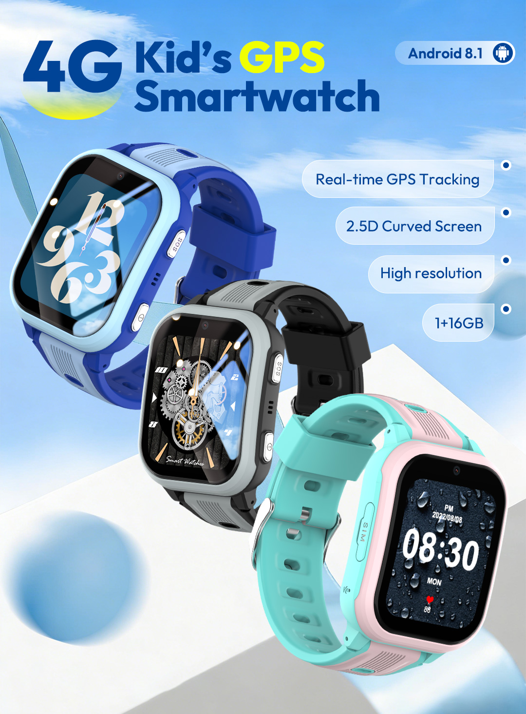 Smartwatch Watches For Kids With Gps - Wonlex 4G Çocuklar için Akıllı Saat