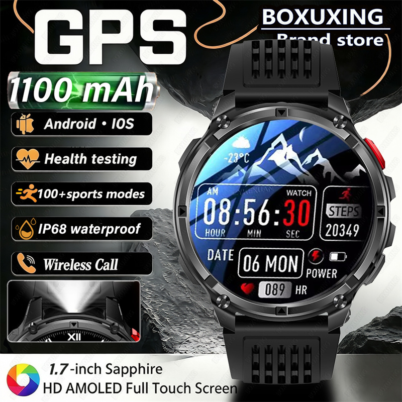Smartwatch Watches For Men With Gps - 2026 Yeni 1100mAh Büyük Pil GPS'li