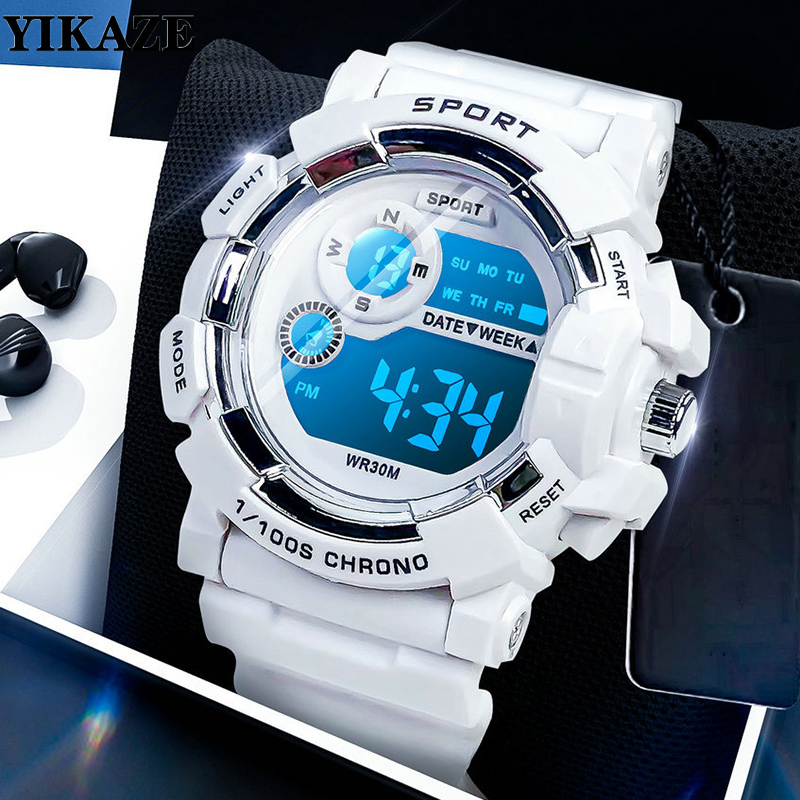 Smartwatch Digital Watches For Kid Boy With Alarm - YIKAZE Çocuklar Saatler Moda Aydınlık Su