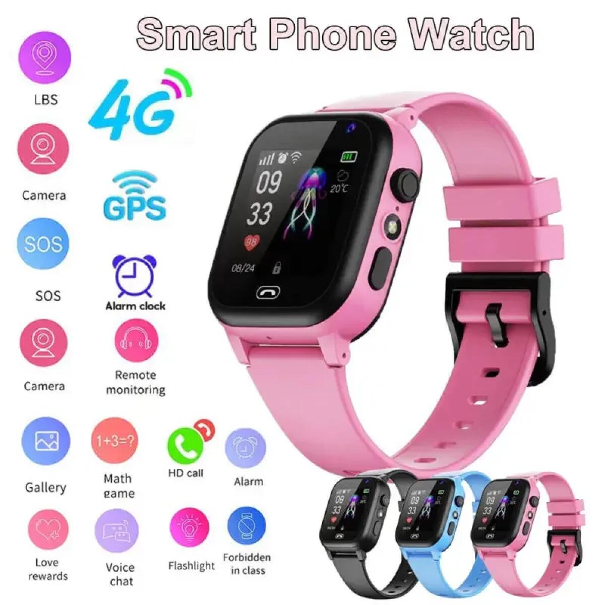Smartwatch Watches For Kids With Gps - Çocuklar akıllı saat 4G Çok Fonksiyonlu