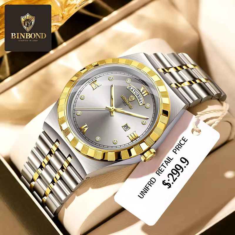 Smartwatch Trending Watches For Men - BINBOND erkek saati moda trendi gece