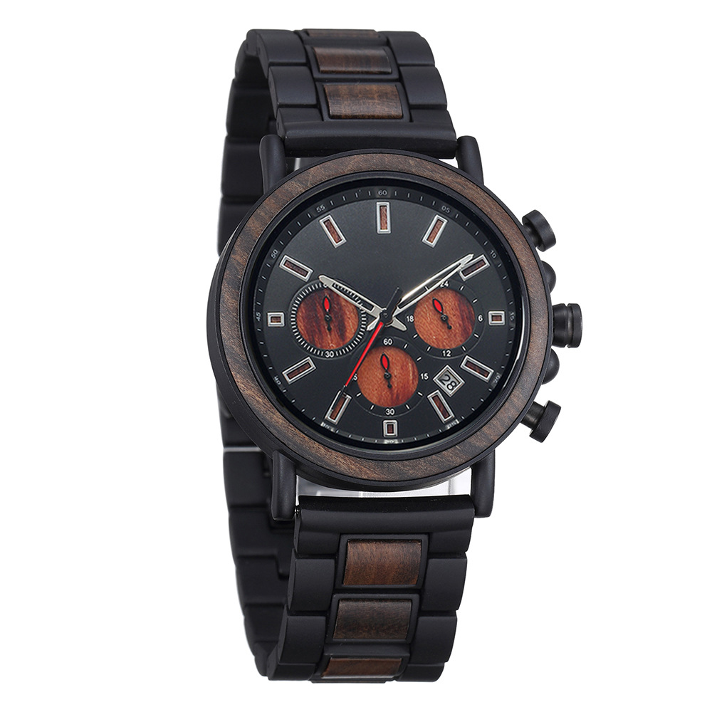 Smartwatch Trending Watches For Men - Çelik Ahşap Karışımı Çok Fonksiyonlu Erkek
