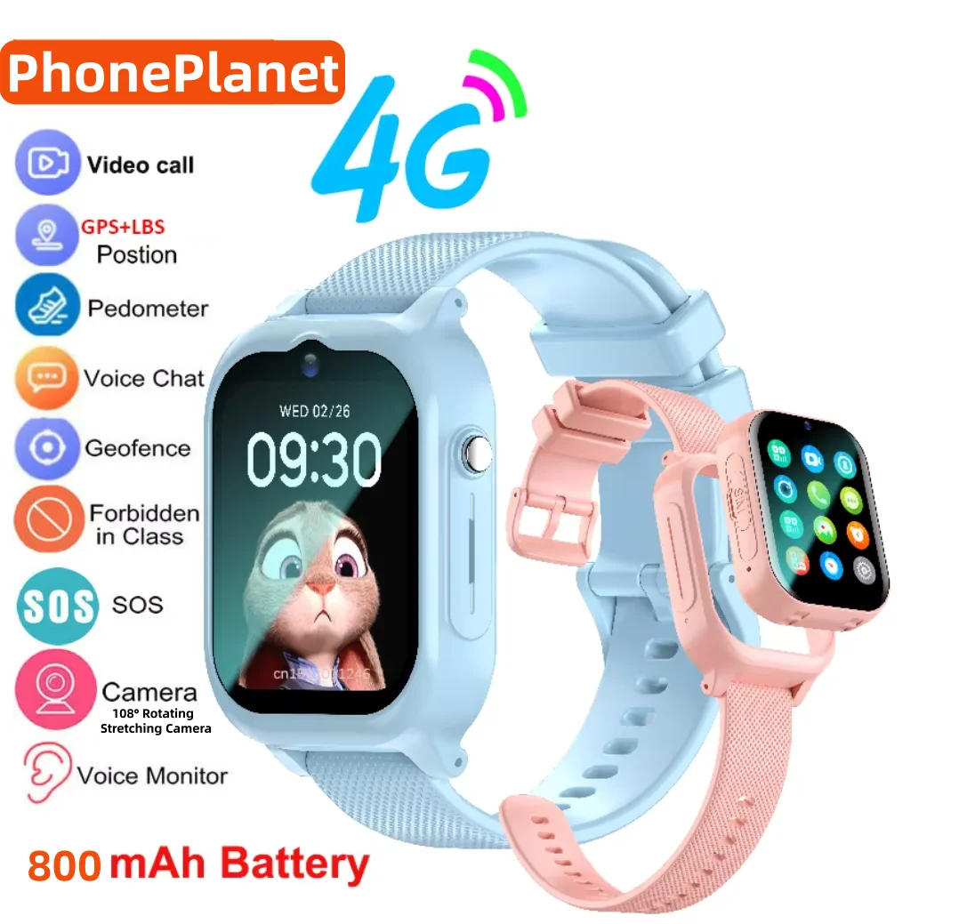 Smartwatch Watches For Kids With Gps - 4G GPS'li SOS Görüntülü Arama Özellikli