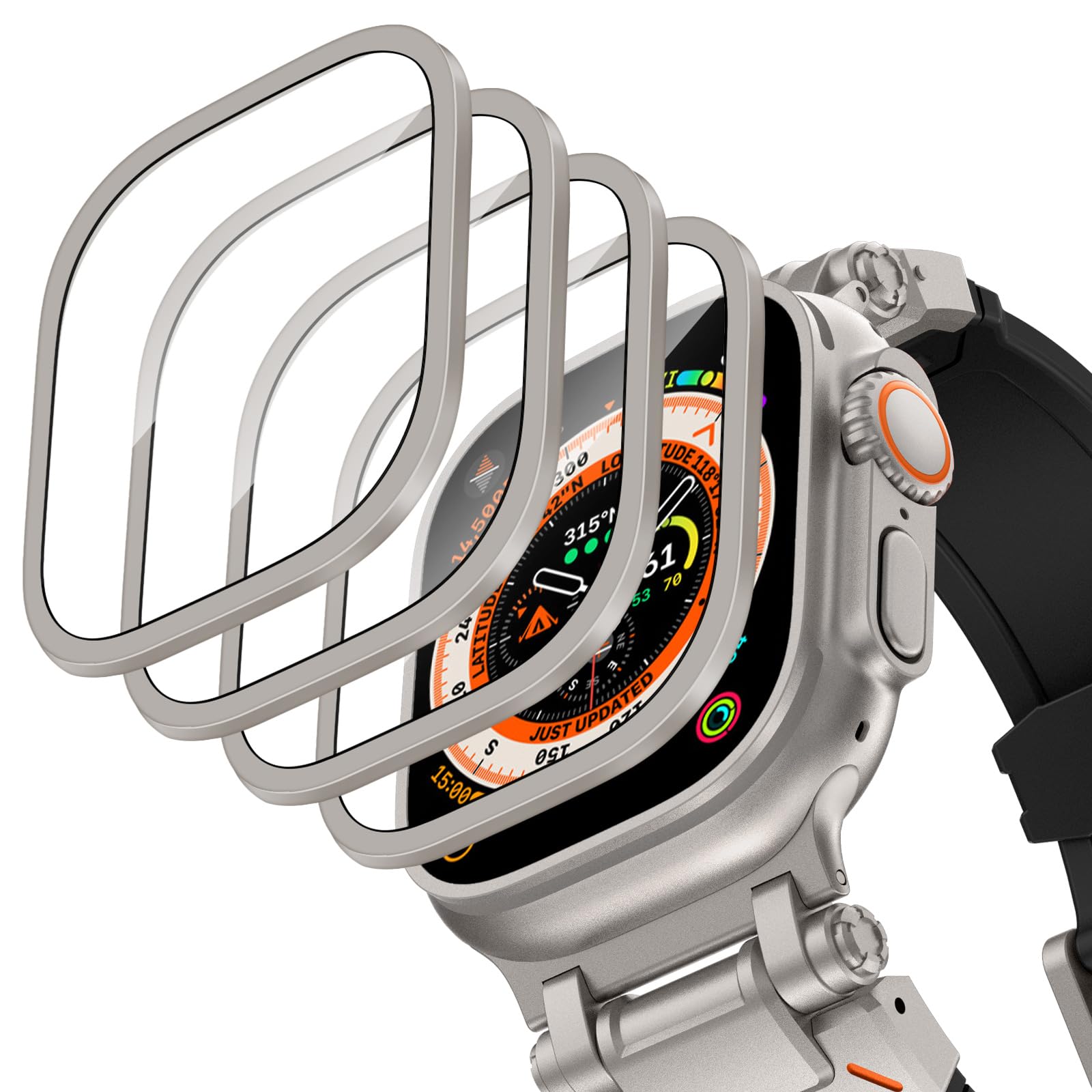 Apple Watch Band - Alüminyum Alaşımlı Kasa + Temperli Cam