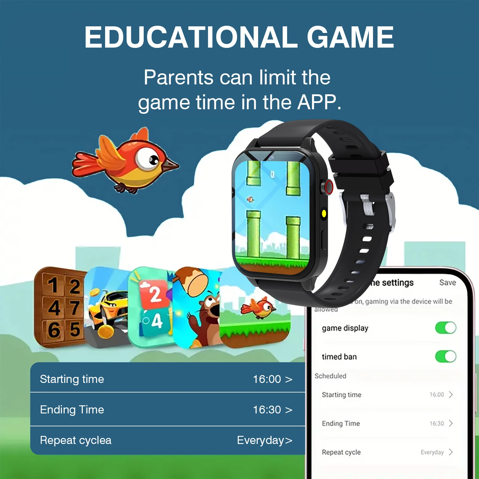 Çocuklar için akıllı saat 18 o - Smartwatch Digital Watches For Kid Boy With Alarm incelemesi ve fiyatı