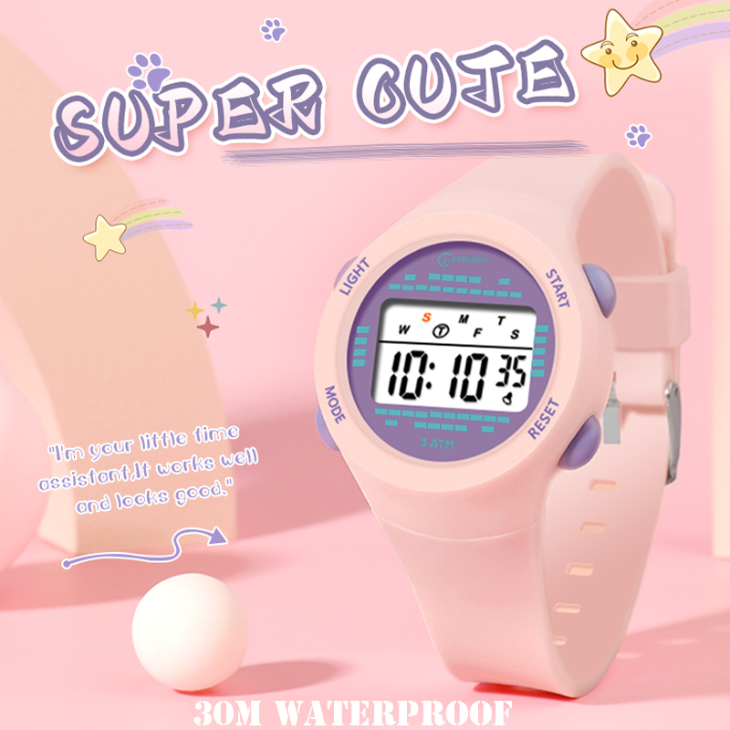 Çocuk elektronik saat kız pemb - Smartwatch Digital Watches For Kid Boy With Alarm incelemesi ve fiyatı